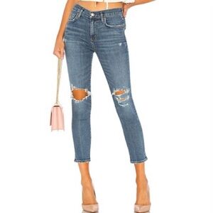 AGOLDE Sophie High Rise Skinny Crop Medium Wash Denim Jeans